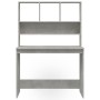 Escritorio de estantes contrachapada gris hormigón 102x45x148cm de , Escritorios - Ref: Foro24-823004, Precio: 82,29 €, Descu...