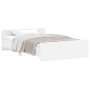 Bed frame with white headboard and footboard 120x190 cm by , Beds and slatted bases - Ref: Foro24-3203775, Price: 115,98 €, D...