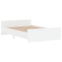 Bed frame with white headboard and footboard 120x190 cm by , Beds and slatted bases - Ref: Foro24-3203775, Price: 115,98 €, D...