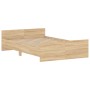 Bed frame with Sonoma oak headboard and footboard 120x190 cm by , Beds and slatted bases - Ref: Foro24-3203777, Price: 140,98...