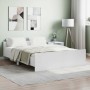 Bed frame with white headboard and footboard 135x190 cm by , Beds and slatted bases - Ref: Foro24-3203789, Price: 115,69 €, D...