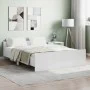 Bed frame with white headboard and footboard 135x190 cm by , Beds and slatted bases - Ref: Foro24-3203789, Price: 114,35 €, D...