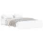 Estructura de cama con cabecero piecero blanco 135x190 cm de , Camas y somieres - Ref: Foro24-3203789, Precio: 114,33 €, Desc...