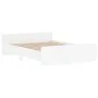 Bed frame with white headboard and footboard 135x190 cm by , Beds and slatted bases - Ref: Foro24-3203789, Price: 114,35 €, D...