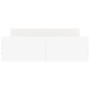 Bed frame with white headboard and footboard 135x190 cm by , Beds and slatted bases - Ref: Foro24-3203789, Price: 115,69 €, D...