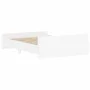 Bed frame with white headboard and footboard 135x190 cm by , Beds and slatted bases - Ref: Foro24-3203789, Price: 114,35 €, D...
