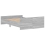 Sonoma gray bed frame with headboard and footboard 120x190 cm by , Beds and slatted bases - Ref: Foro24-3203780, Price: 150,5...
