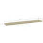 Estante estantería 4 uds contrachapada roble Sonoma 60x10x1,5cm