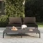 Semicircular garden sofas 2 units and synthetic rattan cushions by , Modular outdoor sofas - Ref: Foro24-318602, Price: 185,8...