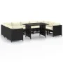 10-teiliges Gartenmöbel-Set synthetische Rattankissen schwarz von , Gartensets - Ref: Foro24-3059795, Preis: 583,14 €, Rabatt: %