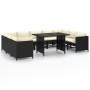 10-teiliges Gartenmöbel-Set synthetische Rattankissen schwarz von , Gartensets - Ref: Foro24-3059795, Preis: 591,98 €, Rabatt: %