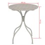 Garden bistro table and chairs 3 pieces gray steel by vidaXL, Garden sets - Ref: Foro24-43154, Price: 234,80 €, Discount: %