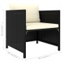 8-teiliges Gartenmöbel-Set und Kissen aus synthetischem Rattan schwarz von , Gartensets - Ref: Foro24-3059797, Preis: 521,98 ...