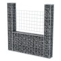 U-förmiger Korb aus verzinkter Gabionenwand 160x20x150 cm von vidaXL, Zaunpaneele - Ref: Foro24-142545, Preis: 83,57 €, Rabat...