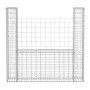 U-förmiger Korb aus verzinkter Gabionenwand 160x20x150 cm von vidaXL, Zaunpaneele - Ref: Foro24-142545, Preis: 83,57 €, Rabat...