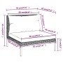 4-teilige Gartensofas und -kissen Kunstrattan dunkelgrau von , Gartensets - Ref: Foro24-3099803, Preis: 415,90 €, Rabatt: %