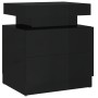 Glossy black engineered wood bedside table 45x35x52 cm by vidaXL, Nightstands - Ref: Foro24-326856, Price: 101,92 €, Discount: %