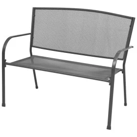 Anthrazitgraue Gartenbank aus Stahl und Netz, 108 cm von vidaXL, Gartenbänke - Ref: Foro24-42732, Preis: 114,95 €, Rabatt: %