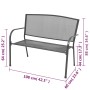 Anthrazitgraue Gartenbank aus Stahl und Netz, 108 cm von vidaXL, Gartenbänke - Ref: Foro24-42732, Preis: 116,84 €, Rabatt: %
