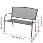 Anthrazitgraue Gartenbank aus Stahl und Netz, 108 cm von vidaXL, Gartenbänke - Ref: Foro24-42732, Preis: 114,95 €, Rabatt: %