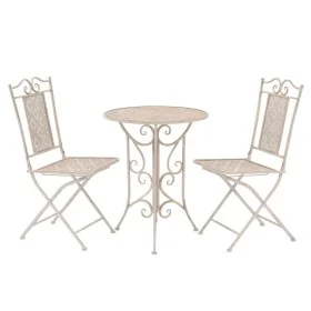 Garten-Bistrotisch und Stühle, 3 Stück, weißer Stahl von vidaXL, Gartensets - Ref: Foro24-43149, Preis: 222,95 €, Rabatt: %
