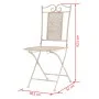 Garden bistro table and chairs 3 pieces white steel by vidaXL, Garden sets - Ref: Foro24-43149, Price: 222,95 €, Discount: %