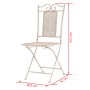 Garten-Bistrotisch und Stühle, 3 Stück, weißer Stahl von vidaXL, Gartensets - Ref: Foro24-43149, Preis: 234,43 €, Rabatt: %