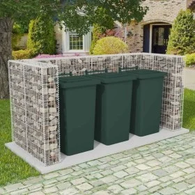 Gabions to hide a triple container 250x100x120 cm by vidaXL, Waste container supports - Ref: Foro24-142560, Price: 172,16 €, ...