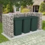 Gabions to hide a triple container 250x100x120 cm by vidaXL, Waste container supports - Ref: Foro24-142560, Price: 172,16 €, ...