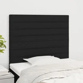 Headboards 2 units of black fabric 90x5x78/88 cm by , Headboards and footboards - Ref: Foro24-3116456, Price: 60,48 €, Discou...