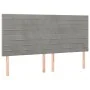 Headboards 4 units of light gray velvet 90x5x78/88 cm by , Headboards and footboards - Ref: Foro24-3116532, Price: 84,26 €, D...