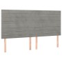 Kopfteile 4 Einheiten aus hellgrauem Samt 90x5x78/88 cm von , Kopf- und Fußteile - Ref: Foro24-3116532, Preis: 85,28 €, Rabat...