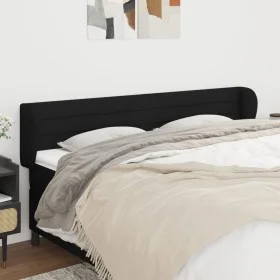 Kopfteil aus schwarzem Stoff, 183 x 23 x 78/88 cm von , Kopf- und Fußteile - Ref: Foro24-3117300, Preis: 74,72 €, Rabatt: %