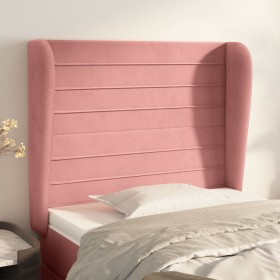 Kopfteil mit rosa Samtohren 93x23x118/128 cm von , Kopf- und Fußteile - Ref: Foro24-3118137, Preis: 76,88 €, Rabatt: %