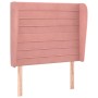 Cabecero con orejas de terciopelo rosa 93x23x118/128 cm de , Cabeceros y pies de cama - Ref: Foro24-3118137, Precio: 76,80 €,...