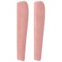 Cabecero con orejas de terciopelo rosa 93x23x118/128 cm de , Cabeceros y pies de cama - Ref: Foro24-3118137, Precio: 76,80 €,...