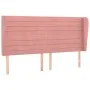 Cabecero con orejas de terciopelo rosa 183x23x118/128 cm de , Cabeceros y pies de cama - Ref: Foro24-3118161, Precio: 123,07 ...