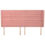 Cabecero con orejas de terciopelo rosa 183x23x118/128 cm de , Cabeceros y pies de cama - Ref: Foro24-3118161, Precio: 123,07 ...