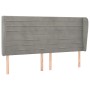 Kopfteil mit hellgrauen Samtohren 183x23x118/128 cm von , Kopf- und Fußteile - Ref: Foro24-3118156, Preis: 105,57 €, Rabatt: %