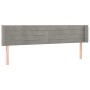 Hellgraues Samtkopfteil 183x16x78/88 cm von , Kopf- und Fußteile - Ref: Foro24-3118968, Preis: 57,37 €, Rabatt: %