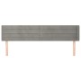 Hellgraues Samtkopfteil 183x16x78/88 cm von , Kopf- und Fußteile - Ref: Foro24-3118968, Preis: 57,37 €, Rabatt: %