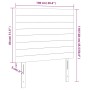 Kopfteil mit LED-Leuchten, schwarzer Stoff, 100 x 5 x 118/128 cm von , Kopf- und Fußteile - Ref: Foro24-3122556, Preis: 67,19...