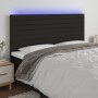 Headboard with LED lights black fabric 180x5x118/128 cm by , Headboards and footboards - Ref: Foro24-3122580, Price: 130,76 €...