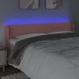 Pink velvet headboard with LED 183x16x78/88 cm by , Headboards and footboards - Ref: Foro24-3123441, Price: 74,55 €, Discount: %