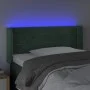 Cabecero con LED de terciopelo verde oscuro 93x16x78/88 cm de , Cabeceros y pies de cama - Ref: Foro24-3123415, Precio: 61,09...
