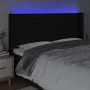 Black fabric headboard with LED 183x16x118/128 cm by , Headboards and footboards - Ref: Foro24-3124204, Price: 133,83 €, Disc...