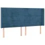 LED-Kopfteil aus dunkelblauem Samt, 183 x 16 x 118/128 cm von , Kopf- und Fußteile - Ref: Foro24-3124252, Preis: 126,24 €, Ra...