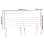 LED-Kopfteil aus dunkelblauem Samt, 183 x 16 x 118/128 cm von , Kopf- und Fußteile - Ref: Foro24-3124252, Preis: 126,24 €, Ra...