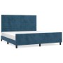 Dunkelblauer Samtbettrahmen mit Kopfteil 180x200 cm von , Betten und Lattenroste - Ref: Foro24-3125834, Preis: 227,79 €, Raba...