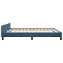 Estructura cama con cabecero terciopelo azul oscuro 180x200 cm de , Camas y somieres - Ref: Foro24-3125834, Precio: 224,56 €,...